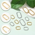 thumbnail image 3 of 1 Box 16pcs Real 18K Gold Plated Huggie Earring Findings Earring Hooks Huggie Hoop Silver 304 Stainless Steel Rectangle Cartilage Ear Leverback Hook Bulk for Jewelry Making Women Crafts DIY, 3 of 7