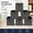 Black Leaf, variant on Fabric Storage Bins Cubes with Handles, Foldable Cube Organizer for Clothes and Accessories, Set of 3 Grey Gold 11x11x11