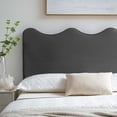thumbnail image 4 of Headboard, Twin Size, Velvet, Dark Grey Gray, Modern Contemporary Urban Design, Bedroom Master Guest Suite, 4 of 9