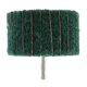thumbnail image 1 of 6mm Vástago 25mm-50mm Interleaf Rueda De Lijar Fibra Cabezal De Esmerilado Cabezal De Limpieza Pulido Muela De Pulido Para Metal 80 × 50 × 6 mm con grano verde Soledad Rueda de pulido de fibra de nylon, 1 of 8