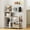 White, variant on SOGES 4-Tier Kitchen Baker's Rack Utility Microwave Stand with 5 Hooks, Metal Storage Shelves, Rustic Brown