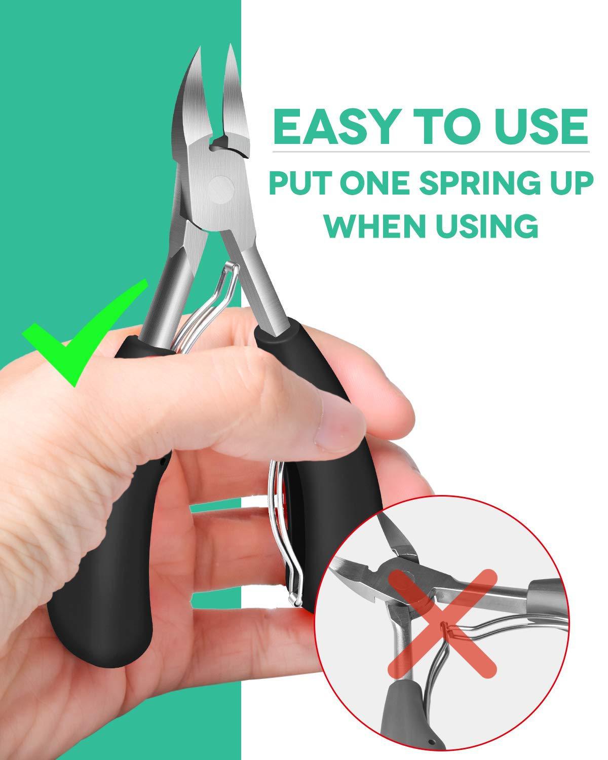 TNSAWRRYOE Podiatrist Toenail Clippers for Seniors Thick Toenails, Professional Pedicure Tools Kit, Ingrown Toenail Tool Removal Kit for Seniors, Men, Manicure