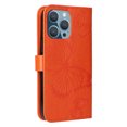 thumbnail image 6 of Nalacover For iPhone 14 Pro Max Magnetic Wallet Case,Luxury Embossed Butterfly PU Leather Flip Kickstand Card Slot Shockproof Protective Cover with Wrist Strap.For iPhone 14 Pro Max,Orange, 6 of 10