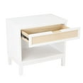 thumbnail image 4 of Comfort Pointe Table de Chevet en Bois Blanc avec Tiroir de Rangement, 4 of 10