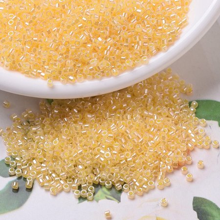 MIYUKI Delica Beads Cylinder Japanese Seed Beads 11/0 (DB0233) Light Daffodil Ceylon 1.3x1.6mm Hole: 0.8mm about 2000pcs/10g