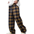 thumbnail image 2 of Men Casual Elastic Waist Trousers, Joggers, Sports Pajama Pants, Straight Leg, Drawstring, Quick Dry, Lightweight, Breathable, Daily, Workout, Lounge Pajamas, | AKLJWH,Yellow M, 2 of 8