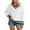 White, variant on Arlun Women's Casual V-Neck Long Sleeve Sweaters Trendy Striped Pullover Cable Knit Preppy Color Block Drop Shoulder Relaxed Fit Cozy Sweater Tops Fashion Outfits White XS