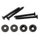 thumbnail image 5 of 3xJuego de 4 bujes de junta de acero tornillos para guitarra bajo placa de cuello negro 3 piezas, 5 of 8