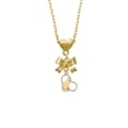 thumbnail image 2 of Delight Jewelry Two-tone Cat Silhouette Heart Gold tone Heart Necklace, 2 of 4