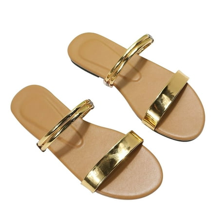 

VerPetridure Slippers for Women Slippers New Summer Flats Casual Versatile Beach Sandals Women s Open Toe Slippers