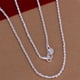 thumbnail image 1 of Collar giratorio de joyería de tendencia de estilo europeo y americano, collar de cuerda retorcida con flash Chapado en plata, 1 of 5