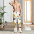 thumbnail image 2 of Fuzoiu Gnomes Honey Bee Print Men's Pajama Pants,Lounge Pants for Men,Lounge PJ Bottoms,Sleepwear Pants with Drawstring Pockets -XX-Large, 2 of 6