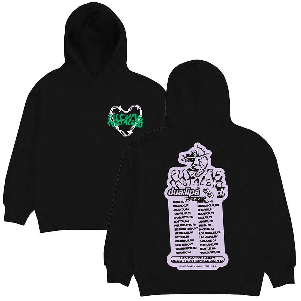 Dua Lipa Pangaia Future Nostalgia Tour Merch Hoodie Sweatshirt New 