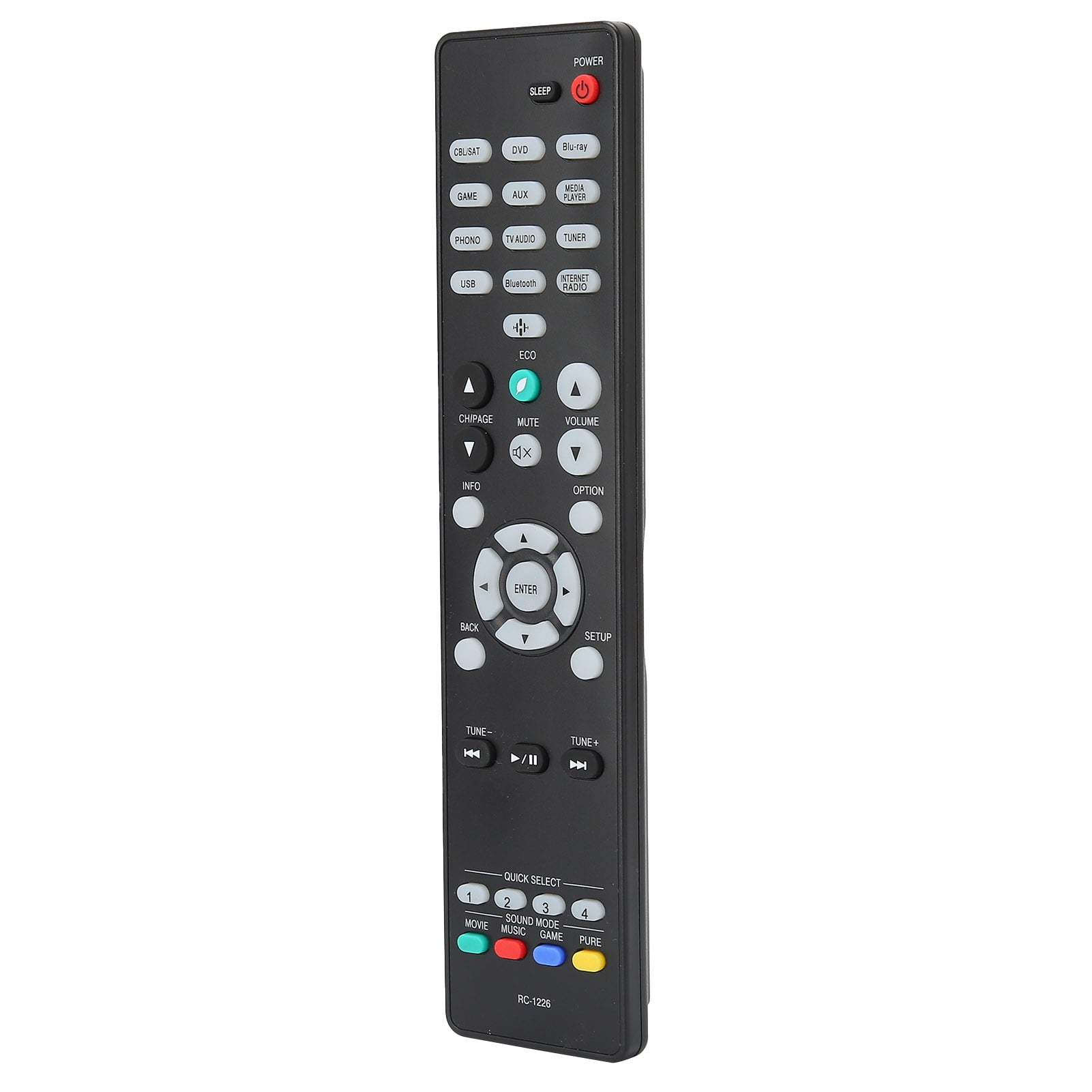 AV Receiver Remote Control,RC1226 Remote Control Replacement AV Receiver Supplies Audio Video Accessories Precision Engineered