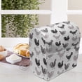 thumbnail image 3 of Rooster Stand Mixer Cover, Rhythmic Cockerel Chicken Poultry Farm Animals on Plain Backdrop, Kitchen Appliance Organizer Bag Cover with Pockets, 5 Quarts, Charcoal Grey Pale Mauve, by Ambesonne, 3 of 4