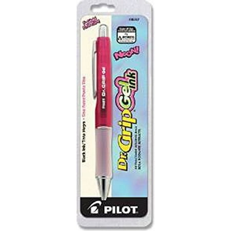 4 PACK Pilot Dr. Grip Gel Rollerball Pen Fine Point, Fuchsia Barrel (36262)