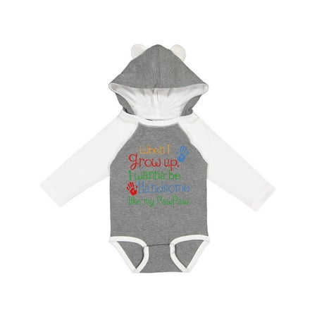

Inktastic Handsome Like My PawPaw Gift Baby Boy Long Sleeve Bodysuit