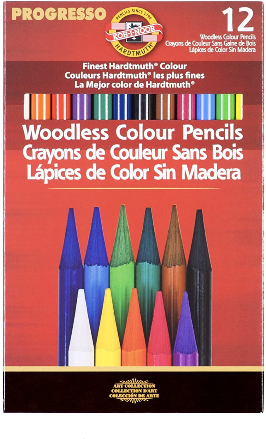 Assorted Metallic Colors Box of 6 FA5353MET 5.6mm x 80mm Koh-i-Noor Gioconda Artists Leads for Lead Holders 