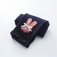 thumbnail image 4 of Toddler Baby Girl Leggings Outfits Rabbit Embroidery Footless Tights Basis Cotton Ankle Ruffle Pants, 4 of 10