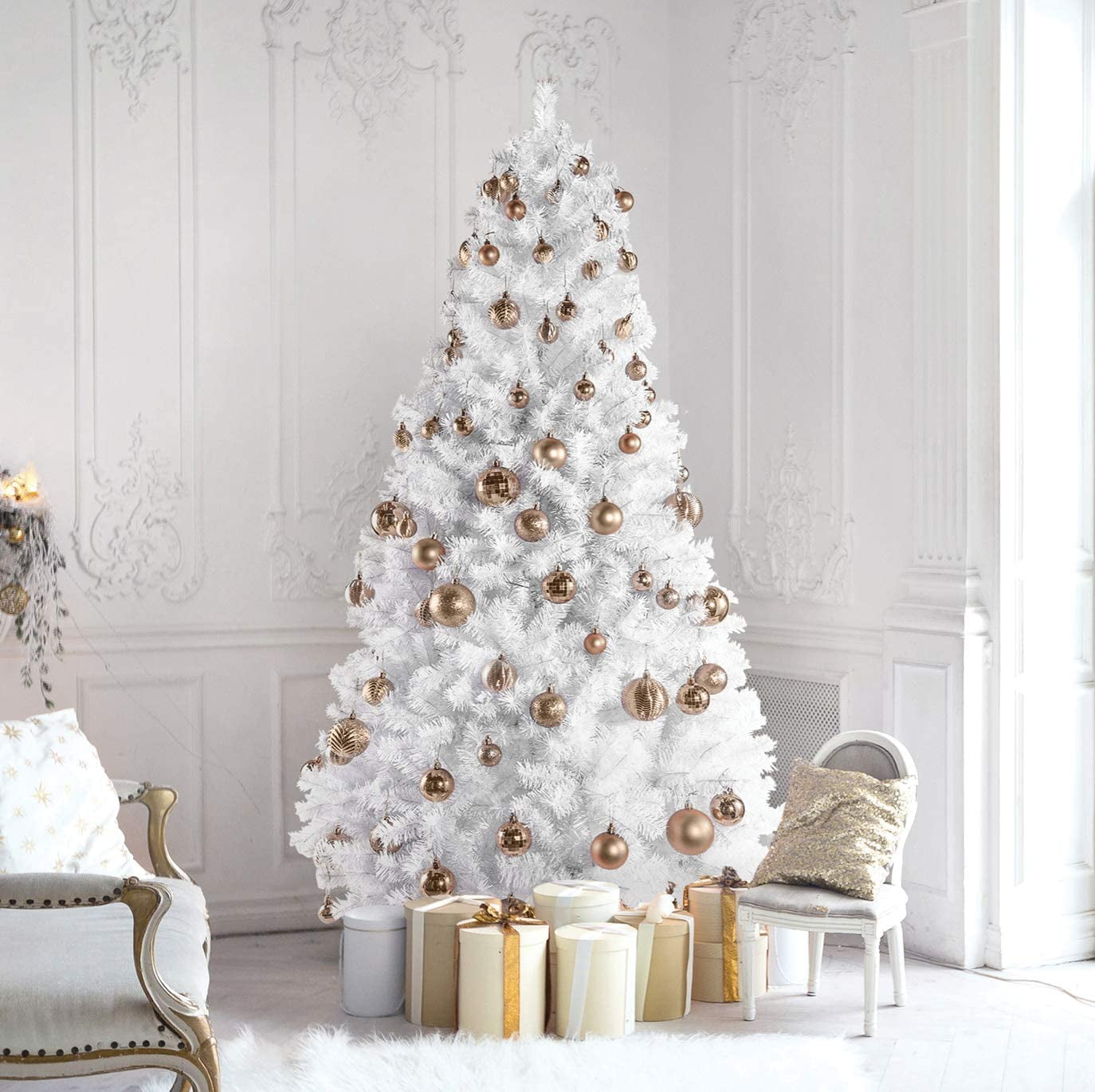 Champagne christmas balls top
