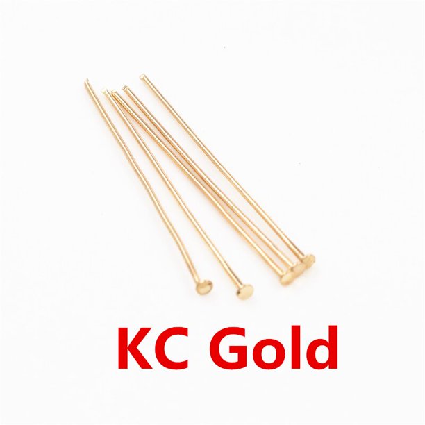 200 unids/lote 16 20 25 30 35 40 45 50mm alfileres de cabeza plana color oro/plata/alfileres de rodio para accesorios de joyería que hacen suministros DIY Tan Jianjun unisex