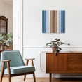 thumbnail image 3 of Framed Canvas Wall Art for Living Room Blue Brown Wood Grain Wall Decor, Rustic Wooden Plank Aesthetic Paintings for Bedroom Office Kitchen Bathroom, Ready to Hang Artwork Wall Pictures 8x8 Inch, 3 of 9