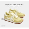 thumbnail image 3 of LUCKY STEP Stylish Retro Casual Comfortable Running Walking Shoes,Light Yellow&White,Womens, 3 of 11