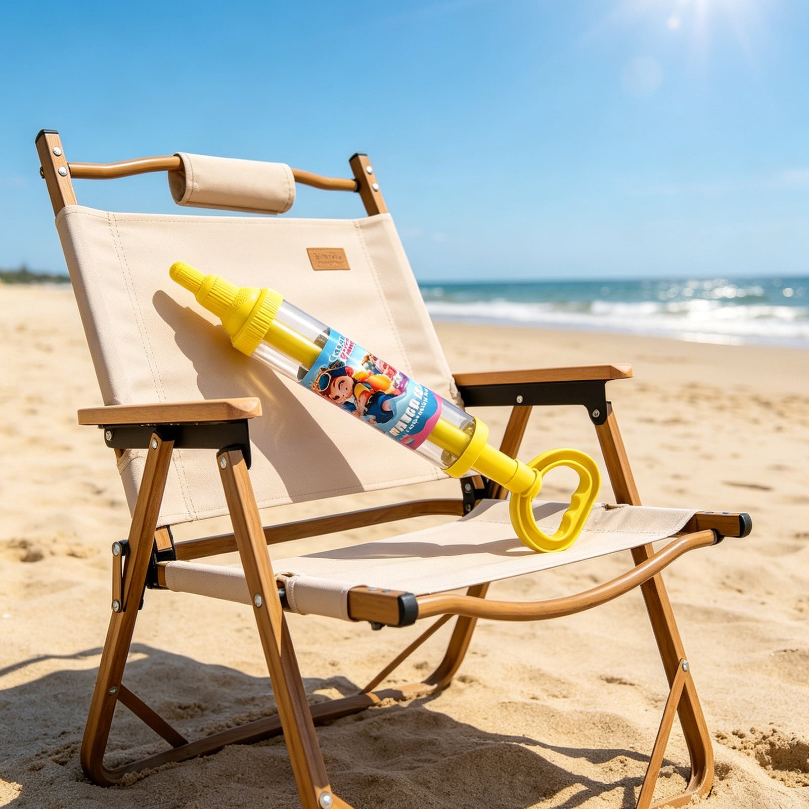 Firework Water Gun 15.75in 400ml, Manual Water Shooting, Perfect for Summer Outdoor Fun and Beach Activities (Sky Blue)