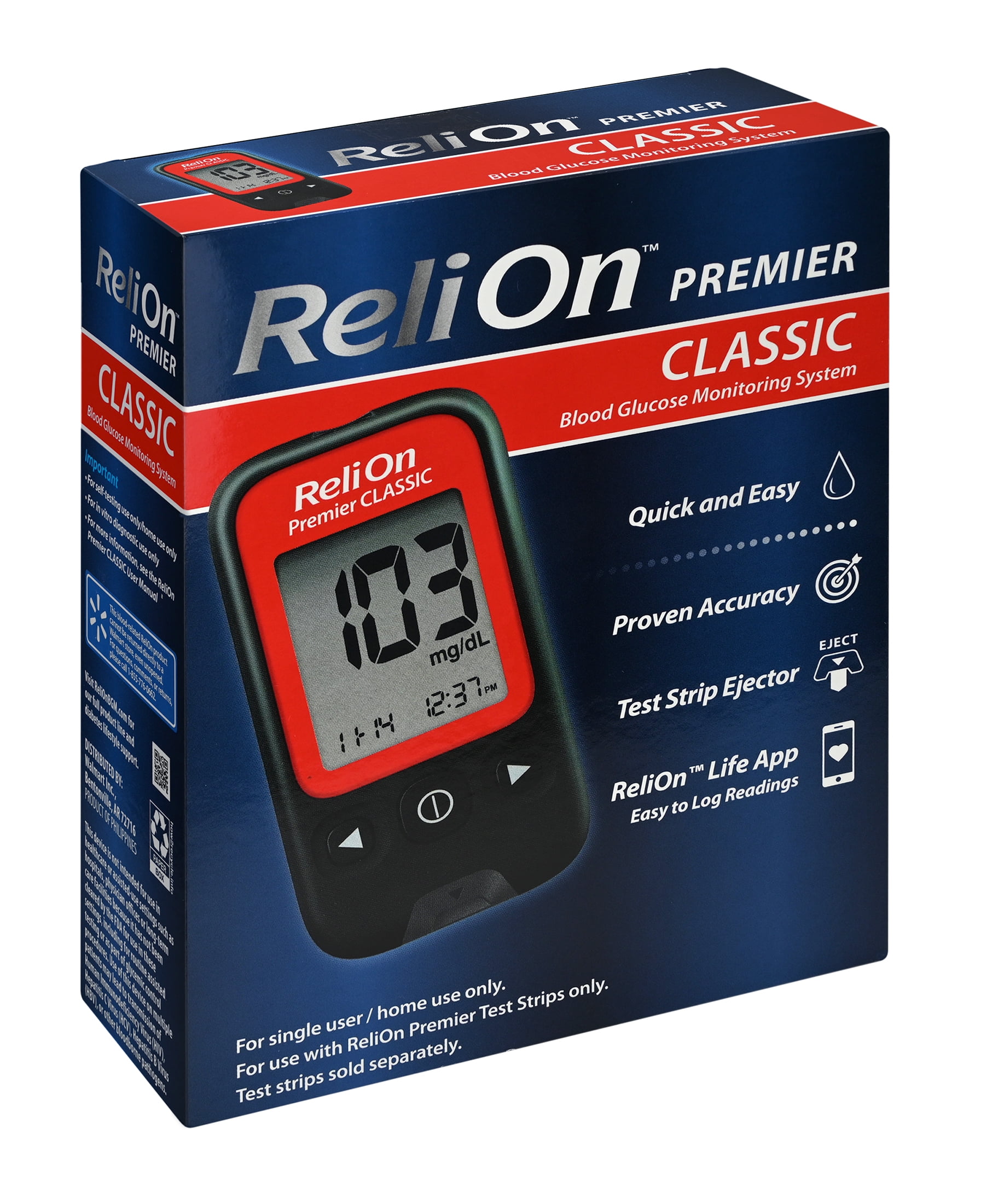 ReliOn Premier CLASSIC Blood Glucose Monitoring System