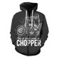 thumbnail image 1 of Sudadera con capucha y cremallera para hombre, estilo punk, de motocicleta, con estampado 3D, de gran tamaño, de manga larga, unisex, para adolescentes, gran oferta 2024, ropa de calle divertida, 1 of 6