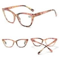 thumbnail image 4 of Pink Floral Cat Eye Reading Glasses 2.00 Ladies Spring Hinge Readers +2.00 for Women HD, 4 of 6