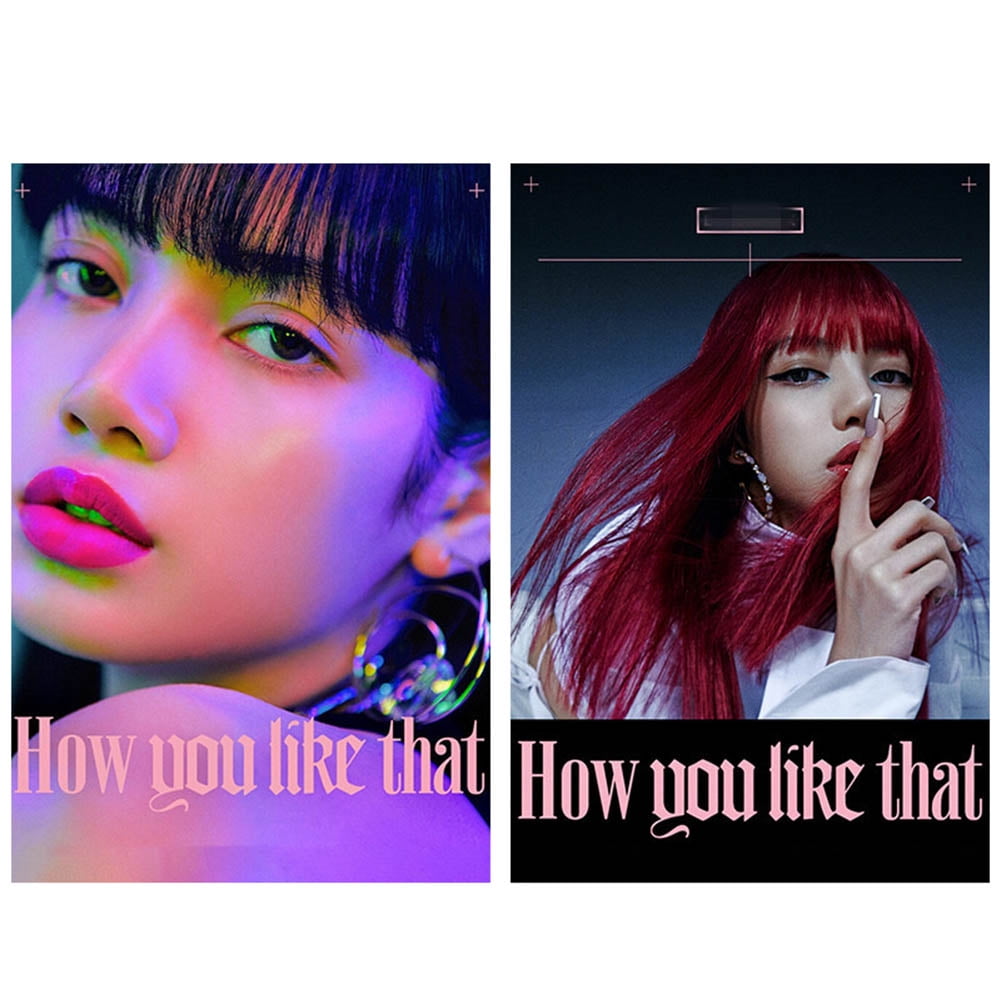 Hit Upon 2pcs Black Pink Poster New Album How You Like That Poster Lisa Jennie Jisoo Rose Walmart Com Walmart Com