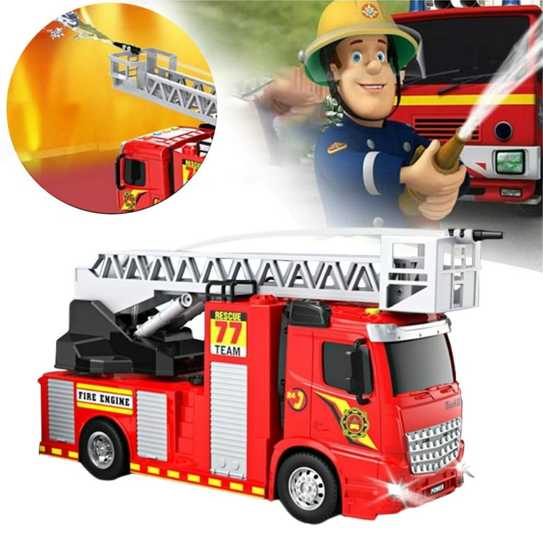 Fire Truck Kid Toys Playset Fire Engine Toys with Lights and Siren