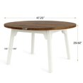 thumbnail image 2 of Spaco 47-inch Dining Table, Round Farmhouse Kitchen Table for 4-6, Dining Table for Indoor as Living Room, Kitchen, Brown, 2 of 4
