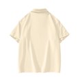 thumbnail image 4 of hoksml Man Plus Size Polos Solid Color Collared Button T Shirt Casual Loose Lapel Shirt Large Size Fashion Athletic Short Sleeve Summer Lightweight Breathable Top, 4 of 4