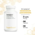 thumbnail image 6 of SuperSmart - Desmodium Liver Detox 1200mg per Day (High Concentration) - 10-1 Desmodium Adscendens Extract Supplement | Non-GMO & Gluten Free - 90 Vegetarian Capsules, 6 of 9