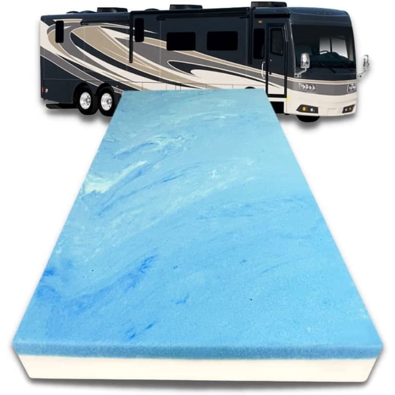 FoamRush RV Bunk Mattress Cover - 10" X 30" X 80", Cotton Top, Non-Skid Bottom, 360° Zipper | Waterproof Mattress Protector