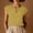 Yellow, variant on Women's Summer Solid Color Cotton Linen Casual V Neck Tank Tops Cap Sleeve Loose Fit Blouses Tunic Shirts Yellow