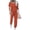 Orange, variant on FreshPretty Womens 2 Piece Outfits Summer Tracksuit Sets Short Sleeve Tops Travel Long Pants Jogger Lounge Set