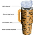 thumbnail image 3 of 40oz Halloween Tumbler With Handle and Straw, Gifts for Women Men, Cute Ghost Cartoon Pumpkin Skull Gothic Horror Coffee Mug Water Bottle, Spooky Stainless Steel Insulated Cup, 3 of 6