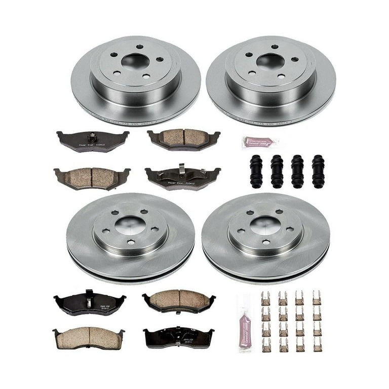 Power Stop Front and Rear Stock Replacement Brake Pad and Rotor Kit KOE2734
