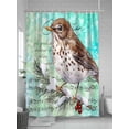 thumbnail image 5 of Fsddascl Brown Bird Shower Curtain Set - 54" x 78" Washable Bathtub Curtain with 12 Hooks, Music Farmhouse Animals Country Teal Waterproof Fabric Stall Shower Curtains for Bathroom/Bathtub Décor, 5 of 6