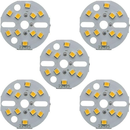 

WCX 5Pcs 5W LED Chip Bulb Super Bright High Power or Floodlight 5730 300mA for Replacement LED Downlights Track Lights-0614