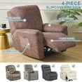 thumbnail image 4 of Recliner Slipcovers -Pieces Lazyboy Recliner Covers Recliner Couch Covers Recliner Chair Cover Non Slip Reclining Slipcovers with Storage Pockets Furniture Protector for Living Room, 4 of 6