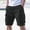 Black, variant on Cargo Shorts for Men Elastic Waist Drawstring Wide Leg Shorts with Multi Pocket Casual Versatile Cargo Shorts,Khaki,L