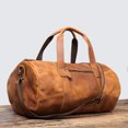 thumbnail image 3 of Bolso de mano de cuero de vaca para hombre, bolsa de viaje, Estilo Vintage, para gimnasio, deporte, 3 of 4
