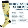 thumbnail image 4 of FREEAMG High Elasticity Compression Socks, High Knee Socks Adult Universal Leisure Relieve Fatigue,Cute Honey Travel Daily with Running (2 Pair), 4 of 7