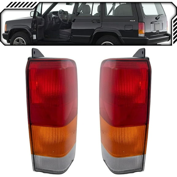EPIC LIGHTING OE Style Halogen Tail Lights w/o Circuit Board Assembly Replacement for JEEP 97-01 CHEROKEE [ CH2800128 CH2801128 4897399AA 4897398AA ] Pair