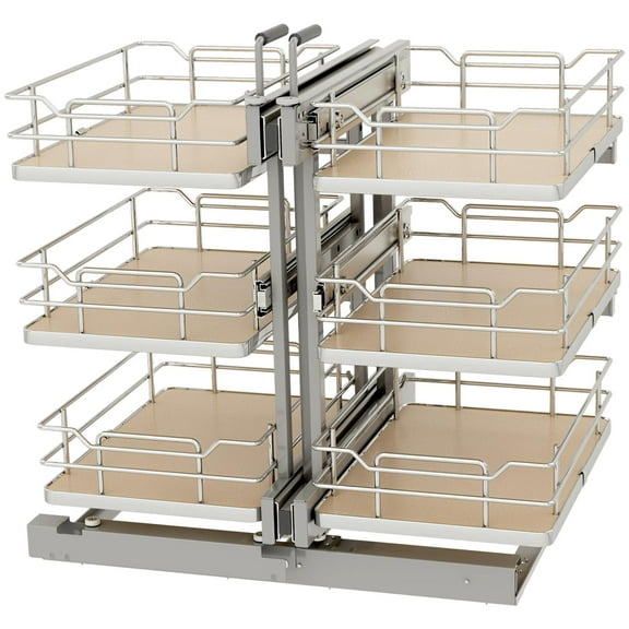 Rev-A-Shelf 53PSPE3-15SC-MP Modern 26-3/8"W X 26-1/2"H Soft Close 3 Tier Pull Out 6 Shelf