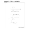 thumbnail image 2 of Kingston Brass Ksh8602Cml Mango Para Ks4642Cml Latón Pulido, 2 of 2
